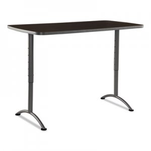 Iceberg ARC Sit-to-Stand Tables, Rectangular Top, 30w x 60d x 30-42h, Walnut/Gray ICE69314 69314