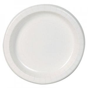 Dixie Basic Basic Paper Dinnerware, Plates, White, 8.5" Diameter, 125/Pack, 4/Carton DXEDBP09WCT DBP09W
