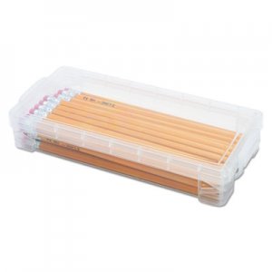 Advantus Super Stacker Pencil Box, Clear, 8 1/4 x 3 3/4 x 1 1/2 AVT40309 40309