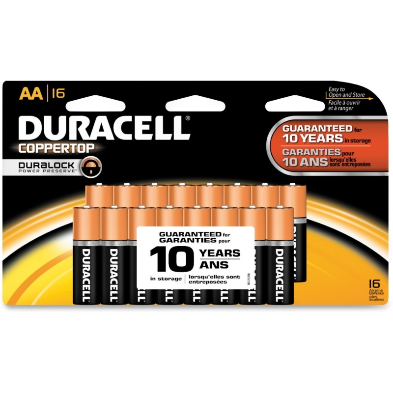 Duracell CopperTop Alkaline AA Batteries MN1500B16Z DURMN1500B16Z