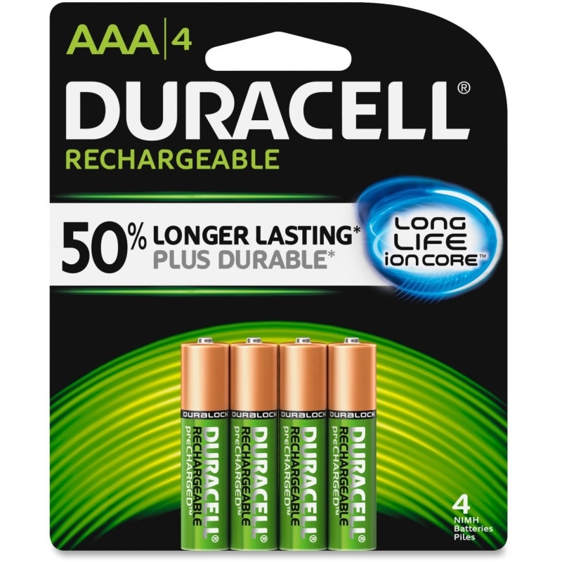 Duracell Ion Core Rechargeable AAA Batteries NLAAA4BCD DURNLAAA4BCD