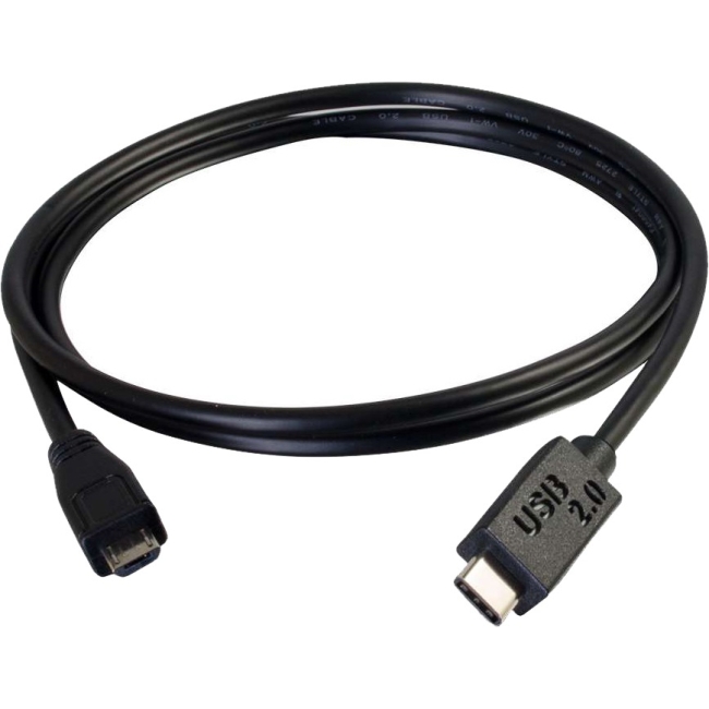 C2G 12ft USB 2.0 USB-C to USB-Micro B Cable - Black 28853