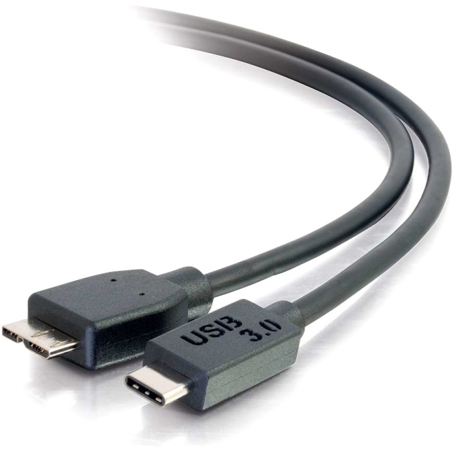 C2G 3ft USB 3.0 USB-C to USB-Micro B Cable M/M - Black 28862