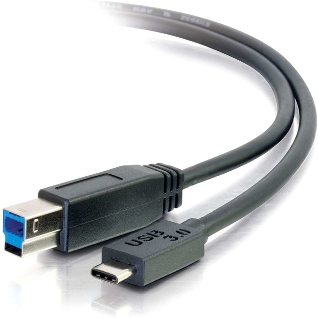 C2G 3ft USB 3.0 USB-C to USB-B Cable M/M - Black 28865