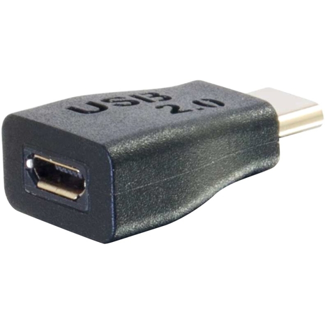 C2G USB 2.0 USB-C to USB-Micro B Cable M/F - Black 28869