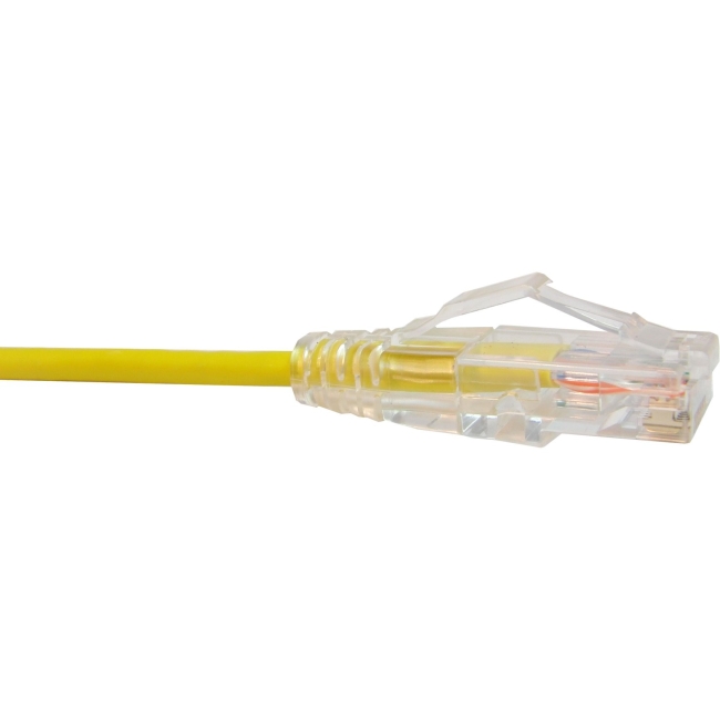 Unirise Clearfit Slim Cat6 Patch Cable, Snagless, Yellow, 6ft CS6-06F-YLW