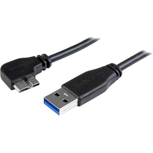 StarTech.com Slim Micro USB 3.0 Cable - Left-angle Micro-USB - 1m (3ft) USB3AU1MLS