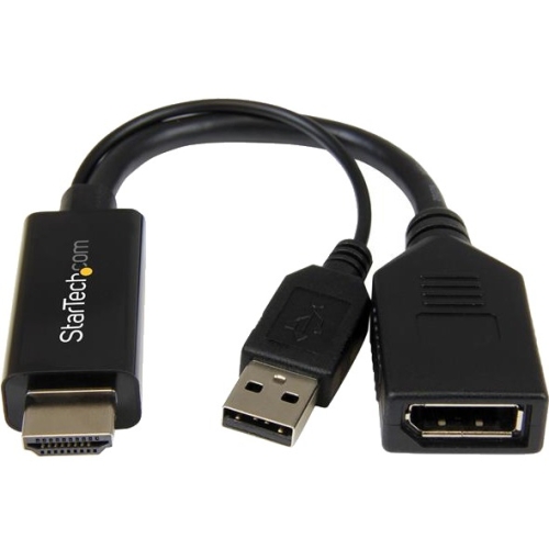 StarTech.com HDMI to DisplayPort Converter- HDMI to DP Adapter with USB Power - 4K HD2DP