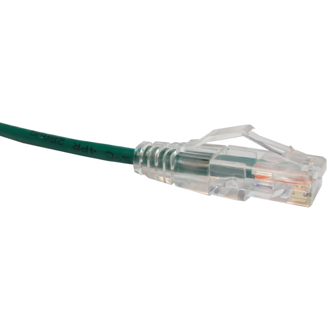 Unirise Clearfit Slim Cat6 Patch Cable, Snagless, Green, 5ft CS6-05F-GRN