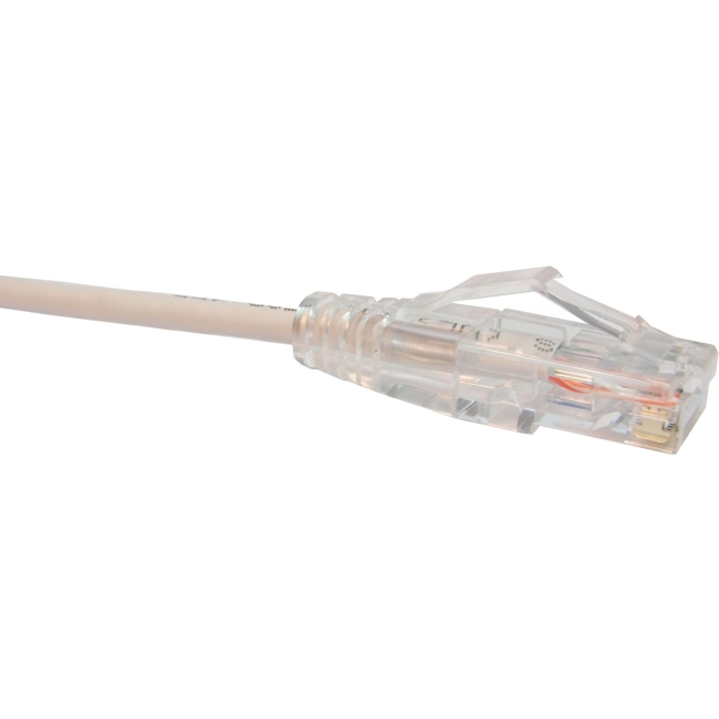 Unirise Clearfit Slim Cat6 Patch Cable, Snagless, White, 4ft CS6-04F-WHT