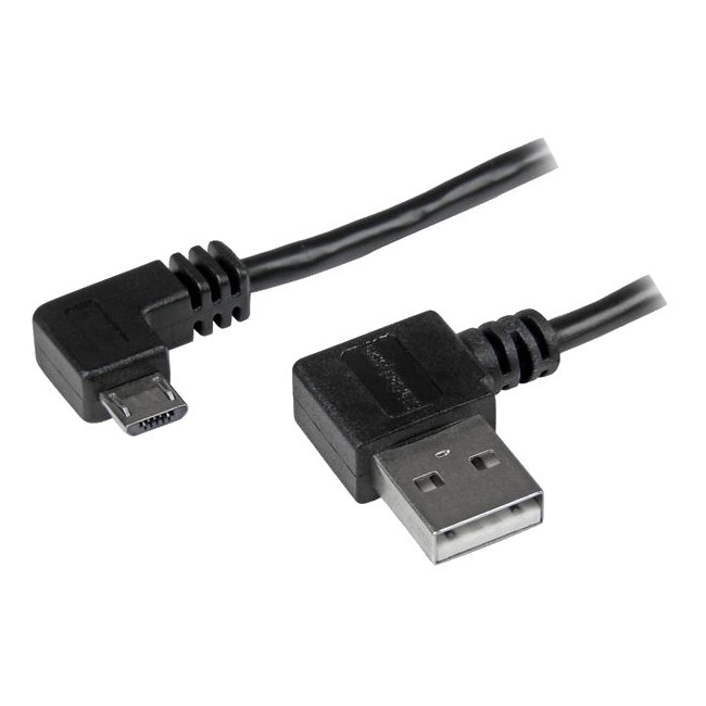 StarTech.com Micro-USB Cable with Right-Angled Connectors - M/M - 1m (3ft) USB2AUB2RA1M