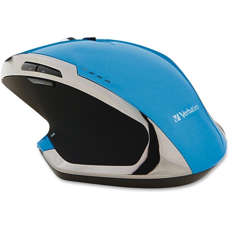 Verbatim Wireless Desktop 8-Button Deluxe Blue LED Mouse - Blue 99019 VER99019