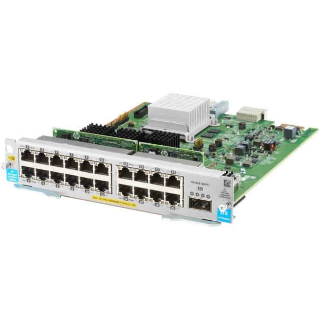 HP 20-port 10/100/1000BASE-T PoE+ MACsec / 1-port 40GbE QSFP+ v3 zl2 Module J9992A