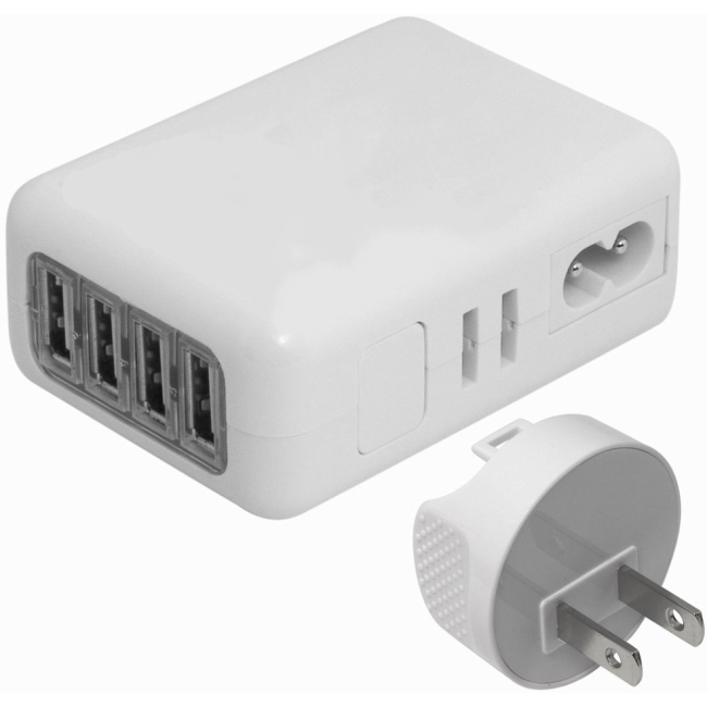 4XEM Universal USB Power Adapter/Wall Charger for all USB Devices 4Port 4XUSBCHARGER4