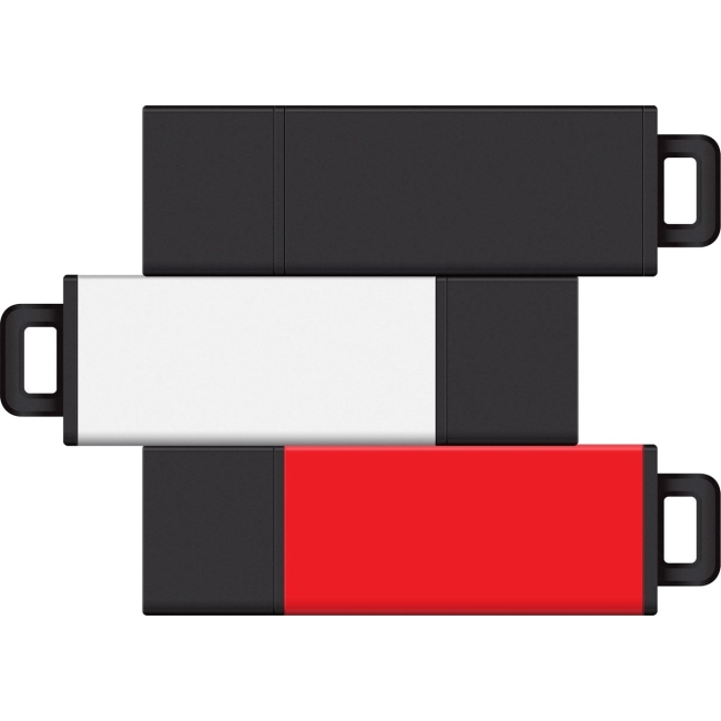 Centon 8GB USB 2.0 Pro2 3Pk (Black, White, Red) S1-U2T10-8G-3
