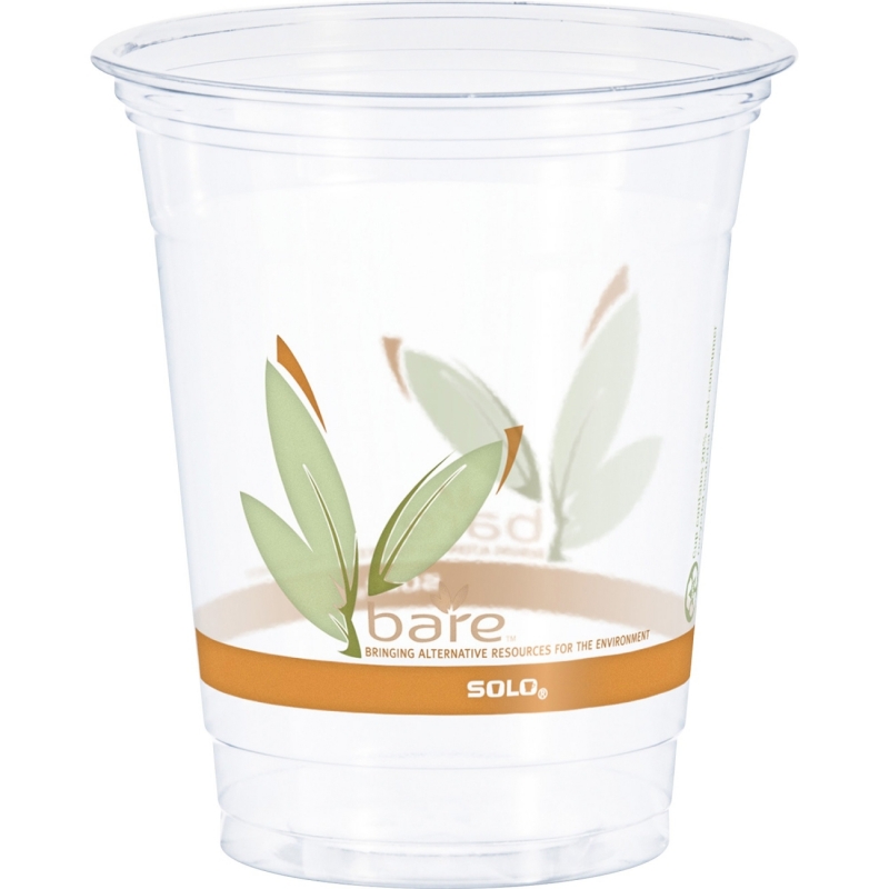 Solo Bare Eco-Forward RPET Clear Cold Cups RTP12BARE SCCRTP12BARE