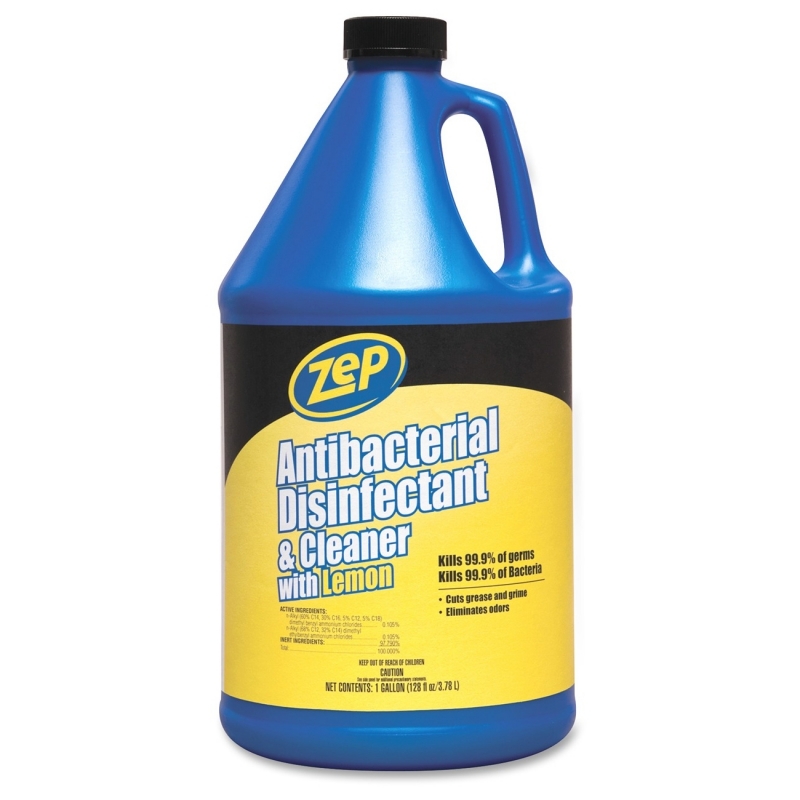 Zep Professional Antibacterial Disinfectant Cleaner with Lemon ZUBAC128CT ZPEZUBAC128CT