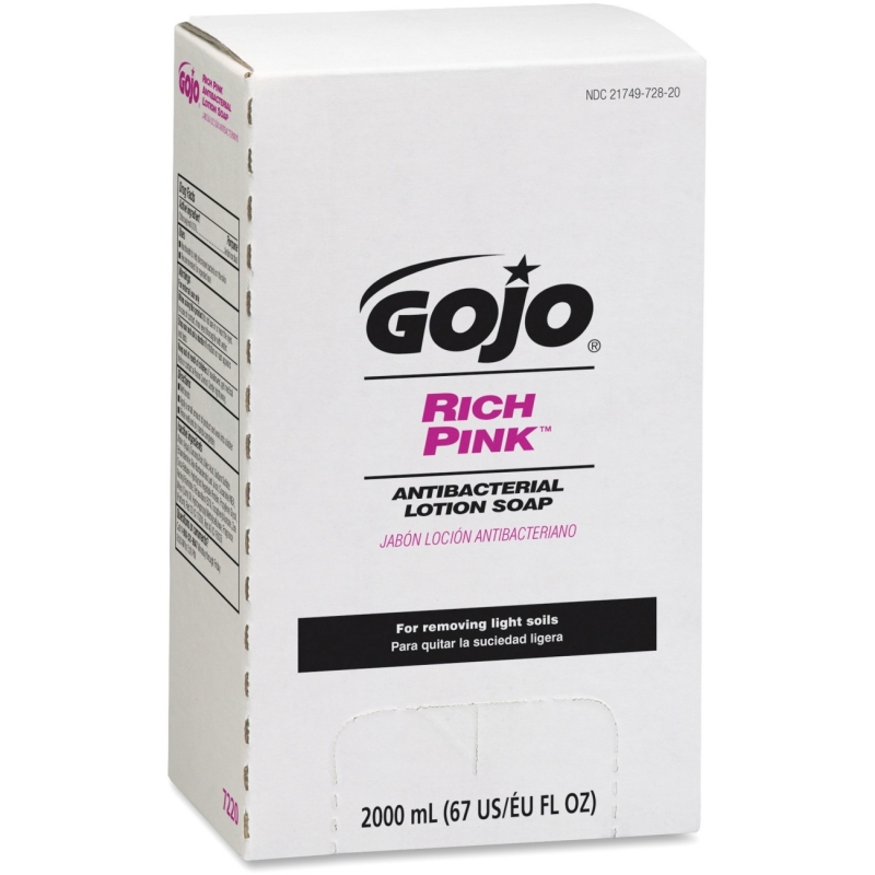 Gojo RICH PINK Antibacterial Lotion Soap 7220-04 GOJ722004