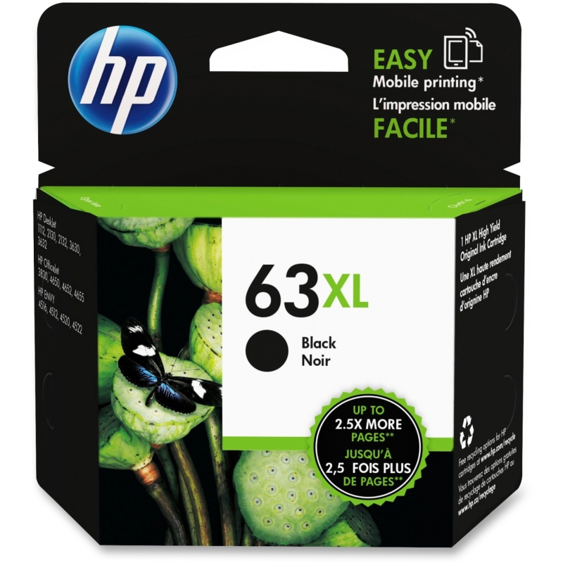 HP High Yield Ink Cartridge F6U64AN HEWF6U64AN 63XL