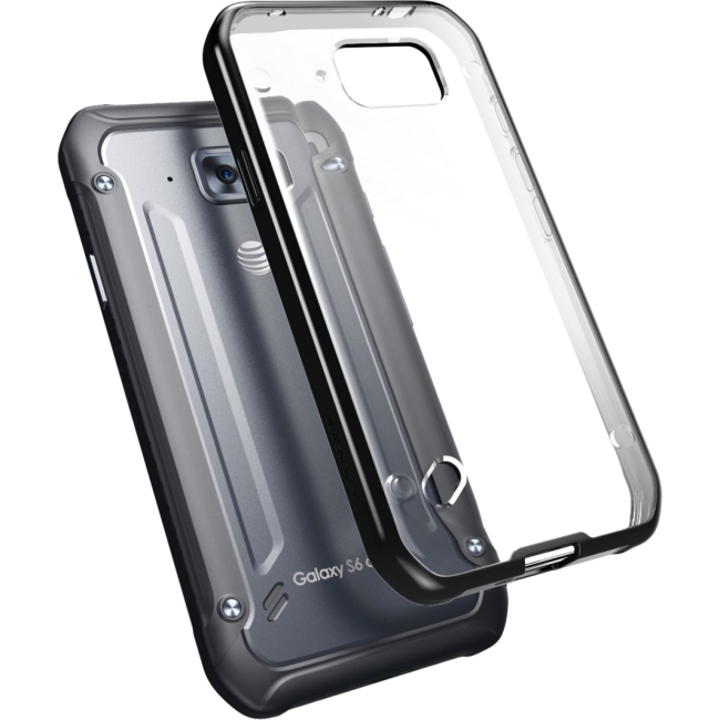 i-Blason Galaxy S6 Active Halo Scratch Resistant Hybrid Clear Case S6ACT-HALO-BK