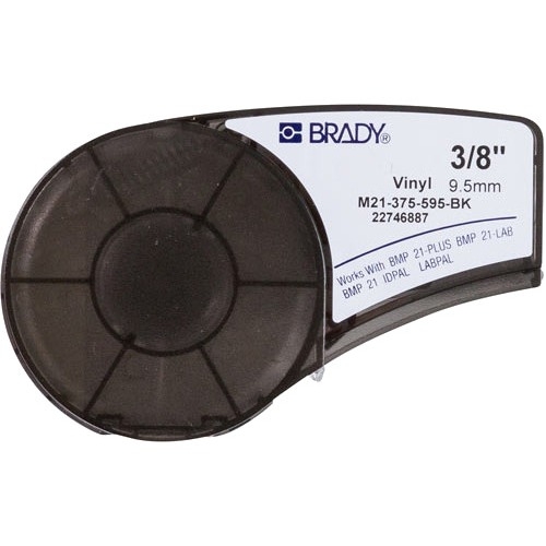 Brady Label Cartridge for BMP21 Series, ID PAL, LabPal Printers, Black M21375595BK