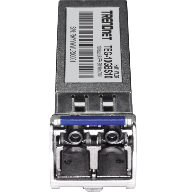 TRENDnet 10GBASE-LR SFP+ Single Mode LC Module 10 km (6.2 miles) with DDM TEG-10GBS10