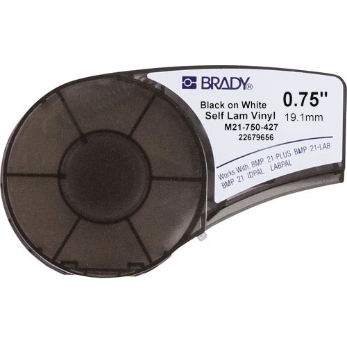 Brady Label Cartridge for BMP21 Series Printers, White/Translucent M21750427