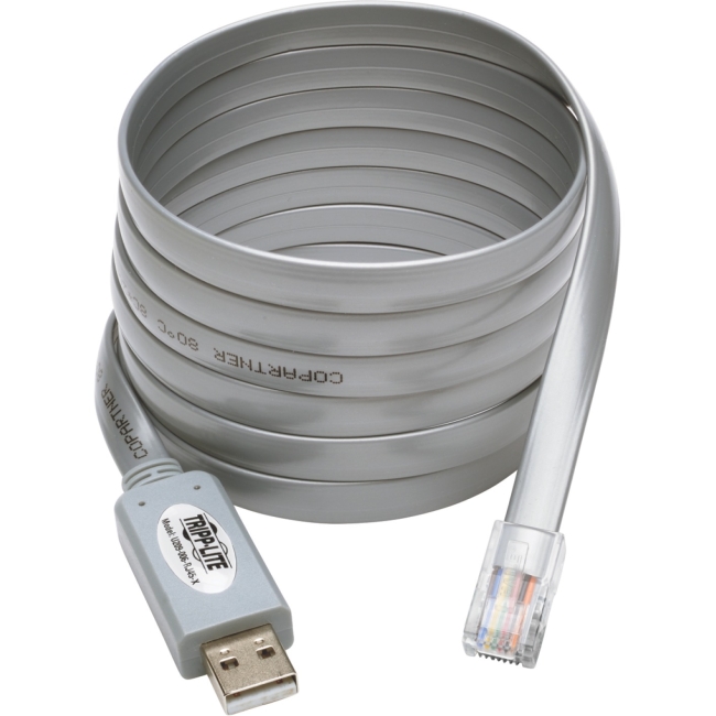 Tripp Lite USB to RJ45 Cisco Serial Rollover Cable, USB Type-A to RJ45 M/M, 6 ft. U209-006