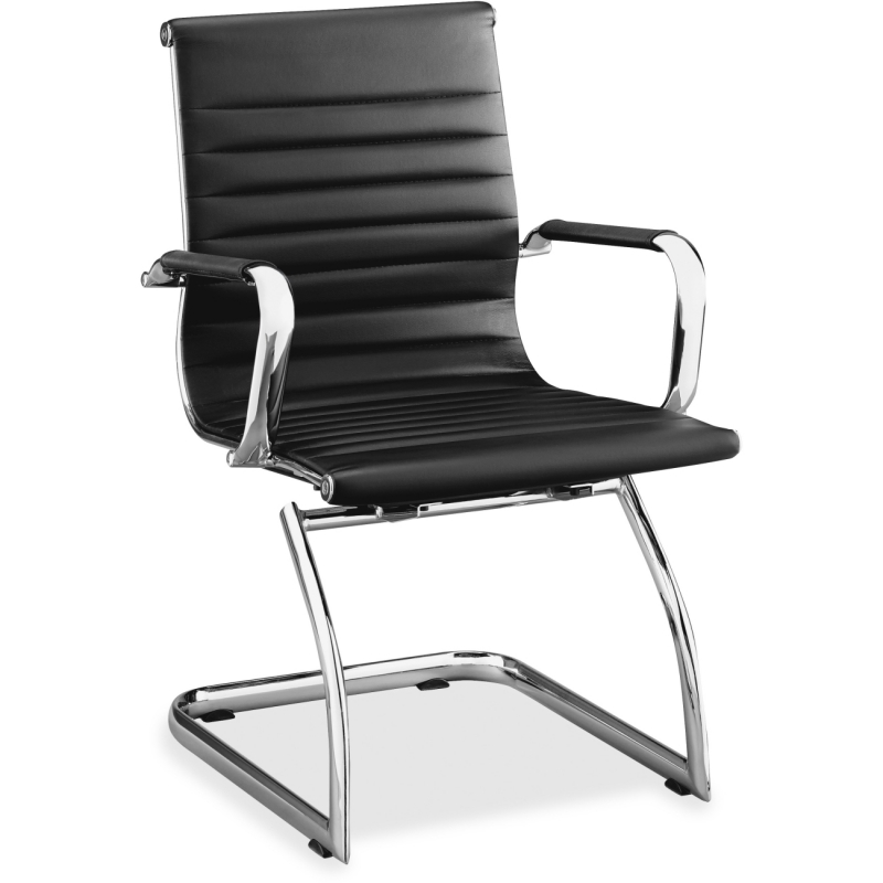 Lorell Modern Chair Mid-back Leather Guest Chair 59539 LLR59539