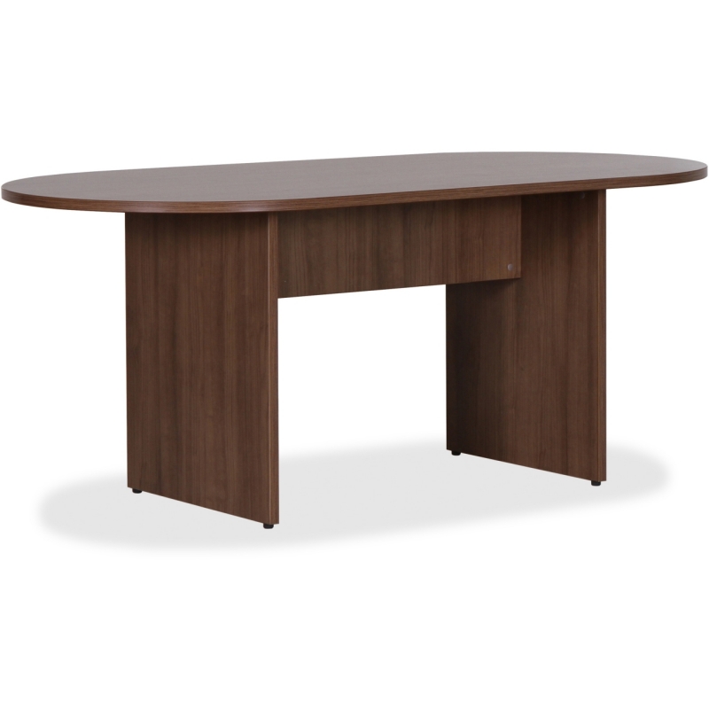 Lorell Essentials Walnut Laminate Oval Conference Table 69988 LLR69988
