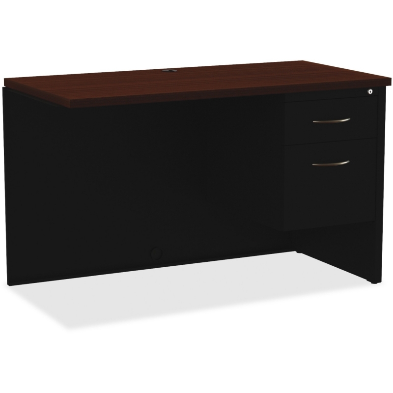 Lorell Walnut Laminate Comm. Steel Desk Series 79153 LLR79153