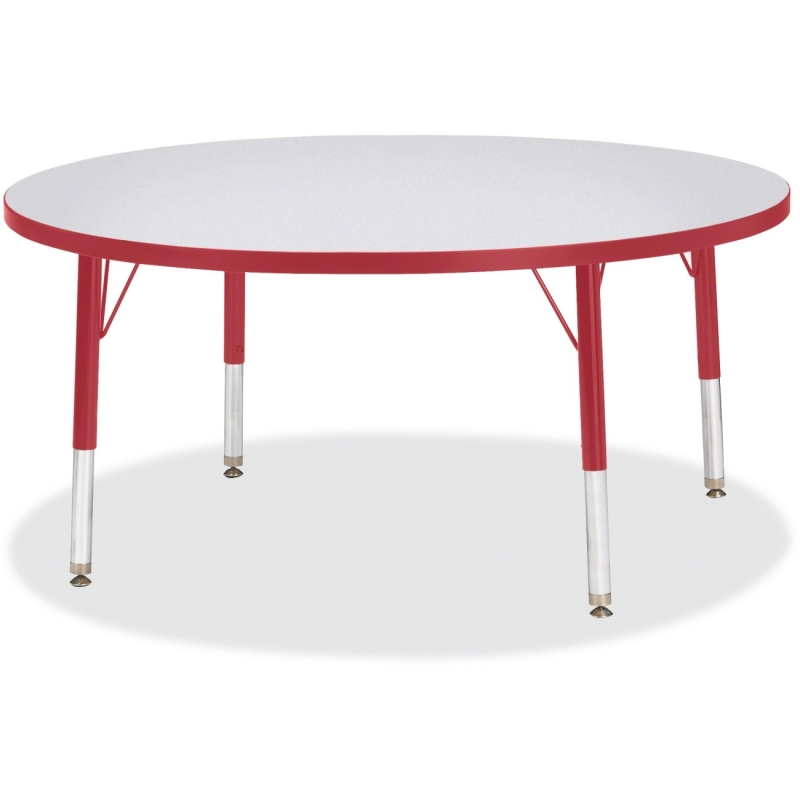 Berries Elementary Height Gray Top Color Edge Round Table 6468JCT008 JNT6468JCT008