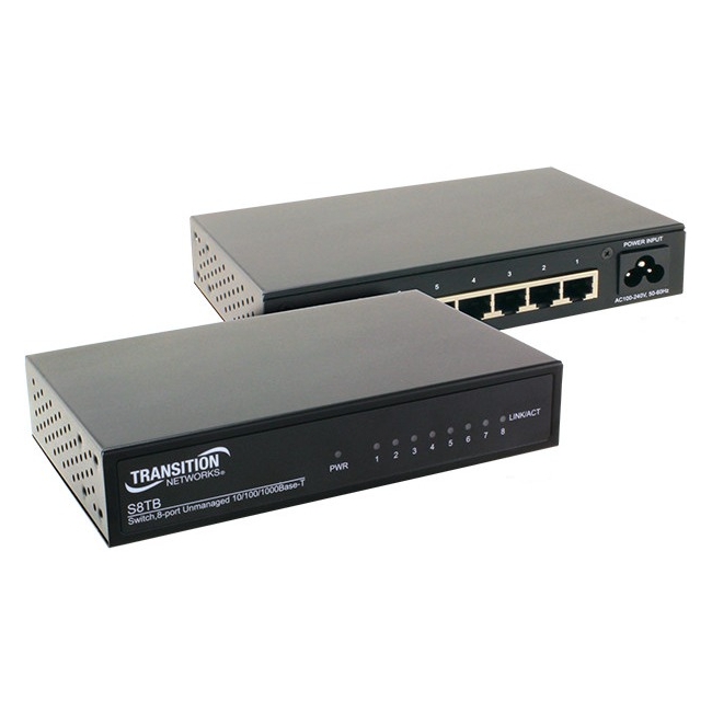 Transition Networks Unmanaged Switch S8TB-NA S8TB