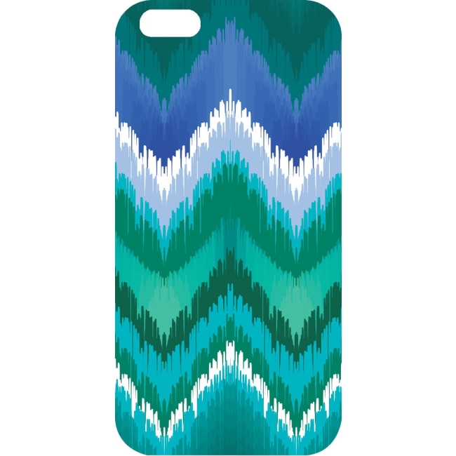 OTM iPhone 6 White Glossy Case Bold Collection, Teal/Blue IP6V1WG-BLD-04
