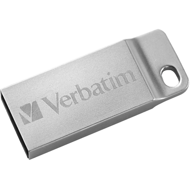 Verbatim 64GB Metal Executive USB Flash Drive - Silver 98750
