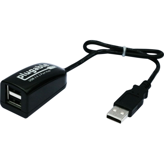 Plugable USB 2.0 2-Port High Speed Ultra Compact Hub/Splitter USB2-2PORT