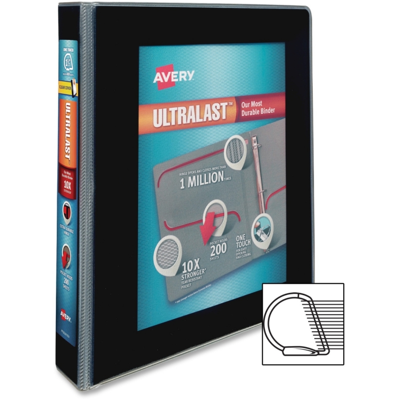 Avery UltraLast One Touch Slant Ring View Binders 79711 AVE79711