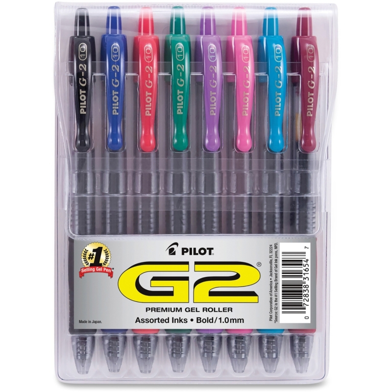 Pilot G2 8-pack Bold Gel Roller Pens 31654 PIL31654