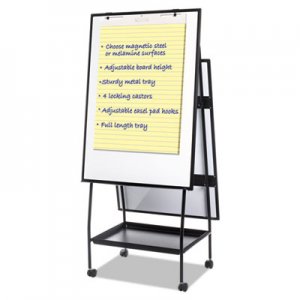 MasterVision Creation Station Dry Erase Board, 29 1/2 x 74 7/8, Black Frame BVCEA49125016 EA49125016