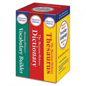 Merriam Webster Everyday Language Reference Set, Dictionary, Thesaurus, Vocabulary Builder MER3328 MER332-8