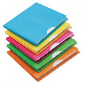 Pendaflex Glow Poly File Jacket, Straight Tab, Letter Size, Assorted Colors, 5/Pack PFX50992 50992EE