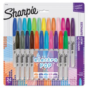 Sharpie Fine Tip Permanent Marker, Assorted Colors, 24/Pack SAN1927350 1927350