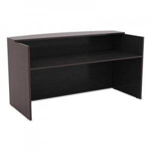 Alera Valencia Series Reception Desk w/Counter,71w x 35 1/2d x 42 1/2h, Espresso ALEVA327236ES