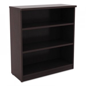 Alera Valencia Series Bookcase, Three-Shelf, 31 3/4w x 14d x 39 3/8h, Espresso ALEVA634432ES