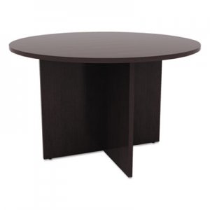 Alera Valencia Round Conference Table w/Legs, 29 1/2h x 42 dia., Espresso ALEVA7142ES