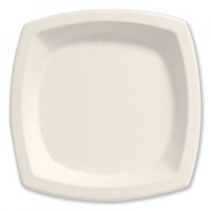 Dart Bare Eco-Forward Sugarcane Dinnerware, 6 7/10" Plate, Ivory, 125/Pk SCC6PSC2050CT 6PSC-2050