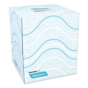 Cascades PRO Signature Facial Tissue, 2-Ply, 9 x 7 8/10, White, Cube, 95/Box, 36 Boxes/Carton CSDF710