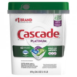 Cascade ActionPacs, Fresh Scent, 34.5 oz, 62/Bag, 3 Bags/Carton PGC97726 97726