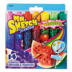 Mr. Sketch Washable Markers, Broad Chisel Tip, Assorted Colors, 14/Set SAN1924061 1924061