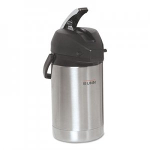 BUNN 2.5 Liter Lever Action Airpot, Stainless Steel BUNAIRPOT25 32125.0000